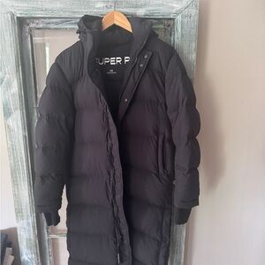 The Super Puff Superdry Women's Black Puffer Jacket